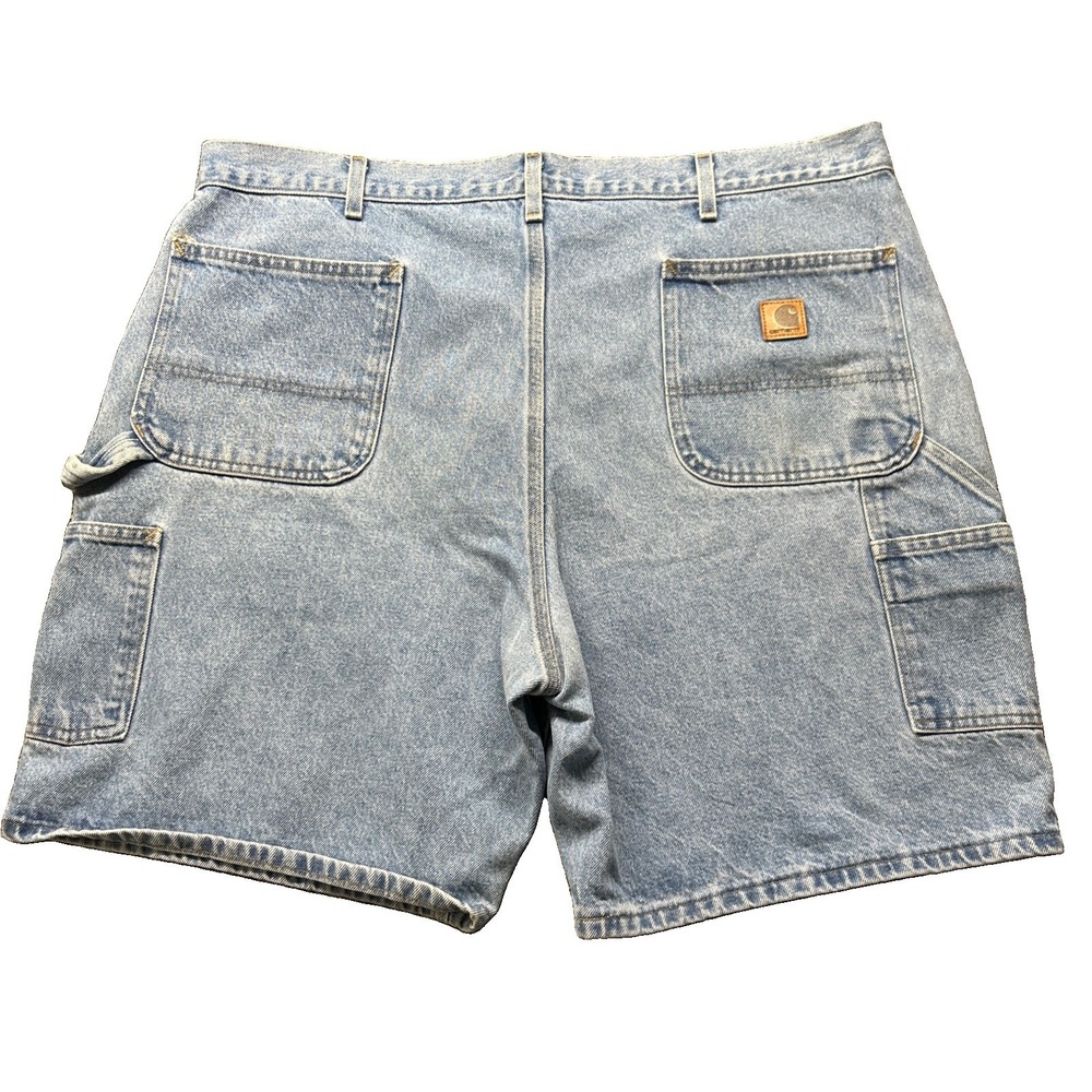 Carhartt Vintage Denim Mens Carpenter Shorts 42 Blue B29 STW